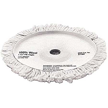 7-1/2 in Wool Polishing Pad w/ 1-1/2 in Pile