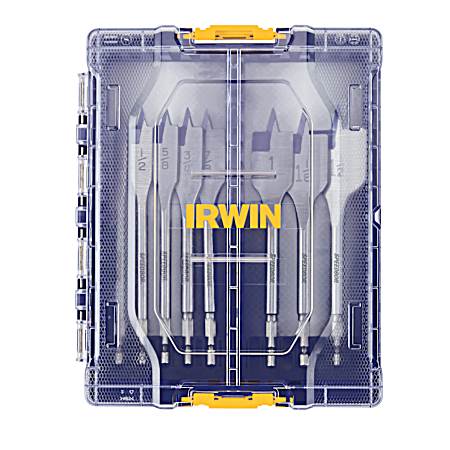 Irwin Speedbor Carbon Steel Hex Multi Size Dia. Wood Boring Bit 8 pc.