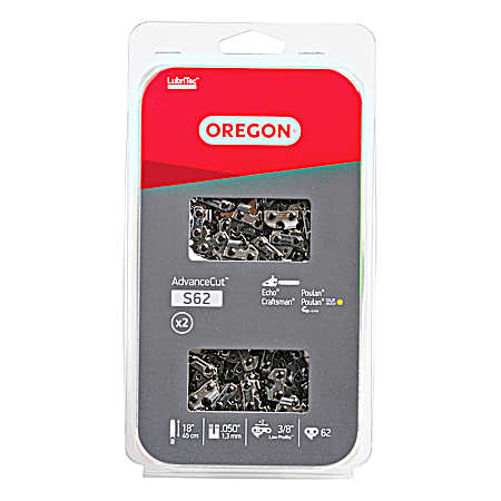 18 In. S62 Saw Chains - 2 Pk.