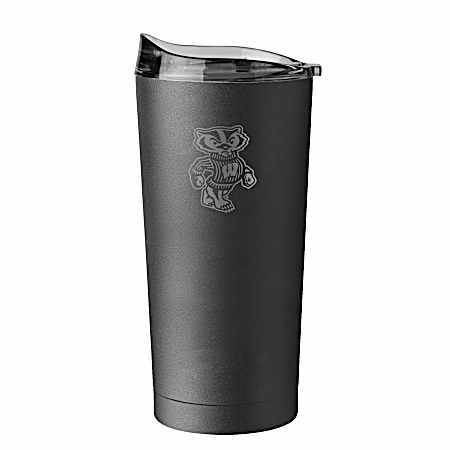 Wisconsin Badgers 20 oz Black Stainless Steel Ultra Tumbler