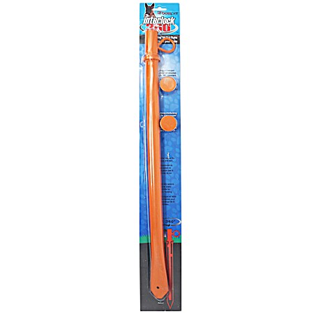 Bright Orange Interlock 360-Degree Dog Tie-Out Stake