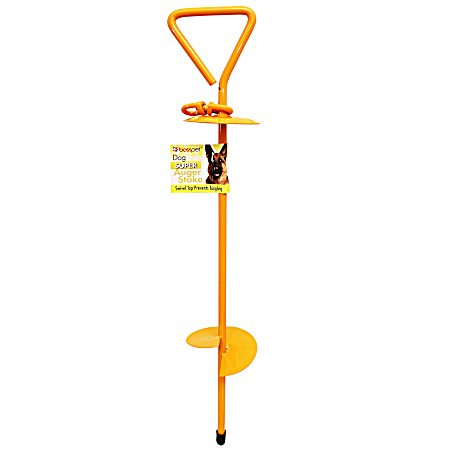 Bright Yellow Super Auger Dog Tie-Out Stake