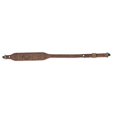 Crazy Horse Santa Fe Brown Top-Grain Cowhide Leather Rifle Sling