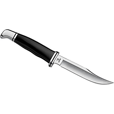 102 Buck Woodsman 4 in Black Fixed-Blade Hunting Knife