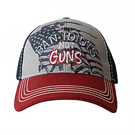 Men's Ban Idiots Red, White & Blue Cap