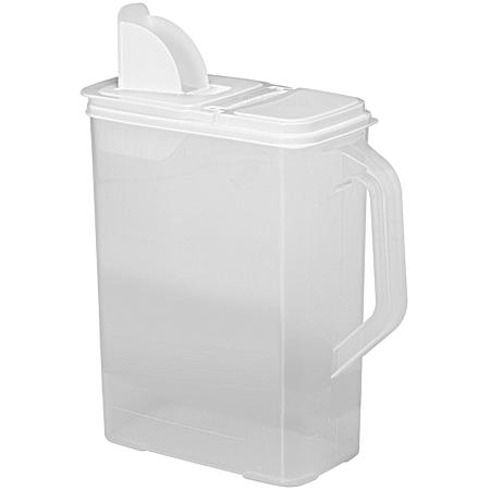8 qt Clear Base & White Lid Pet Food Container