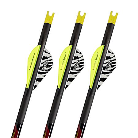 20 in Carbon Bolt w/Green Crescent End - 3 pk