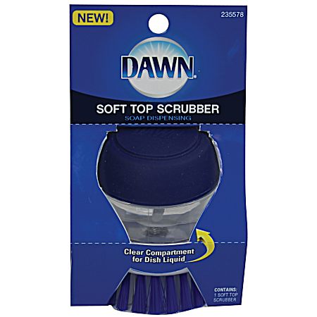 Soft Top Dispensing Palm Brush Scrubber