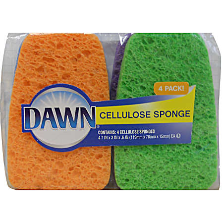 Cellulose Sponges - Assorted 4 pk