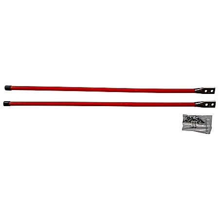 0.75 in x 48 in Fluorescent Orange Bolt-On Bumper Marker Sight Rods w/ Hardware