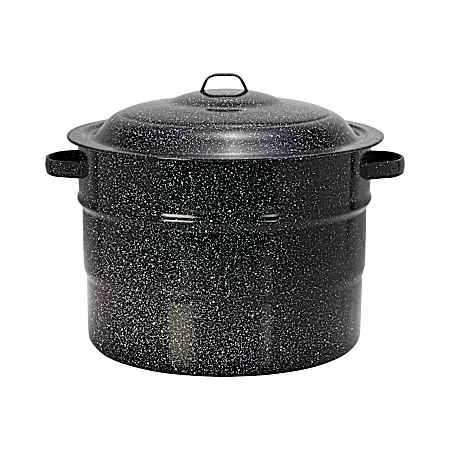 21.5 qt Black Canner w/ Jar Rack