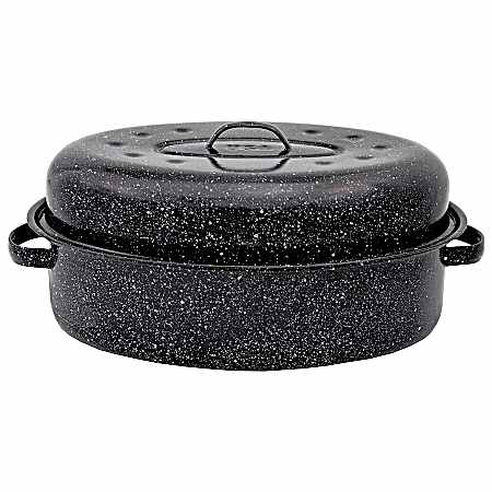 19 In. Covered Oval Roaster