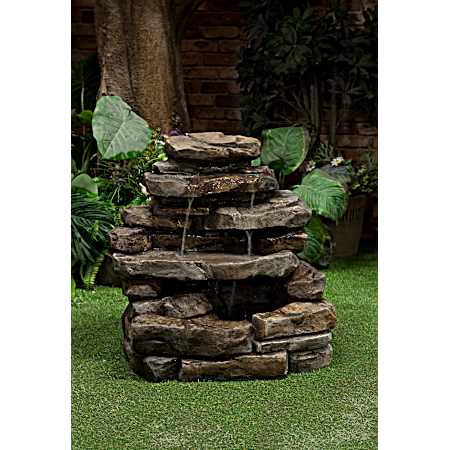 3-Tier Rock Waterfall Fountain
