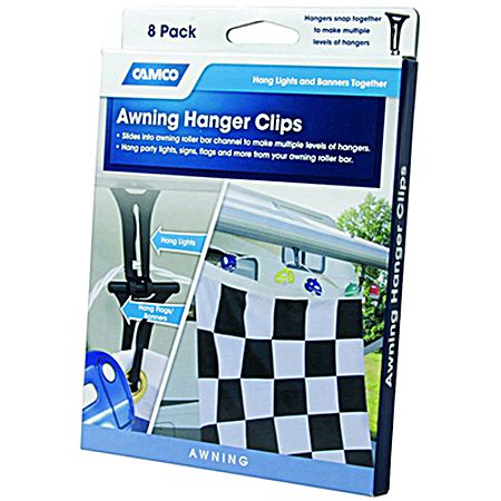 RV Awning Hanger Clips - 8 Pk