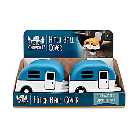 LIFE IS BETTER AT THE CAMPSITE Blue Hitch Ball Cover