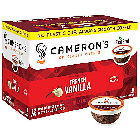 Flavored French Vanilla Medium-Light Roast Coffee EcoPods - 12 Ct