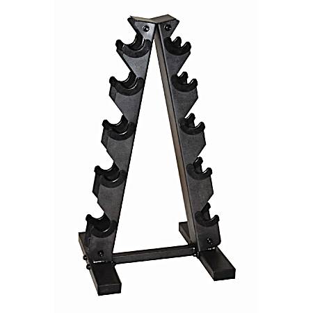 Black A-Style Dumbbell Metal Storage Rack