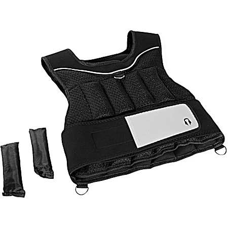20 Lb Black Adjustable Weighted Vest