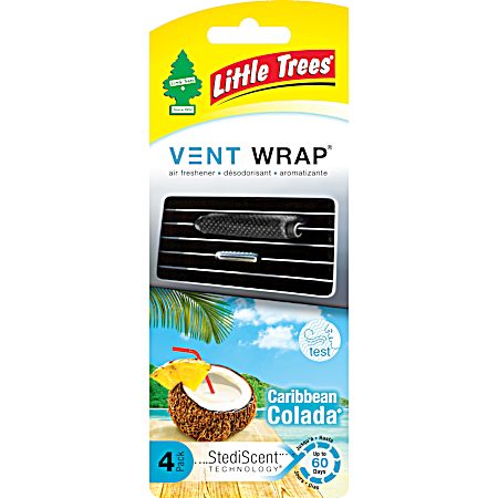 Caribbean Colada Vent Wrap Car Air Freshener - 4 Pk