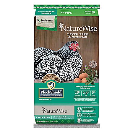 NatureWise 16% Protein Layer Pellet Poultry Feed - 40 lb