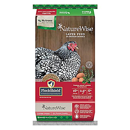 NatureWise 16% Protein Layer Crumble Poultry Feed - 40 lb