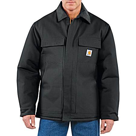 Men's Big & Tall Traditional Arctic Black Quilt-Lined Full Zip Long Sleeve Jacket