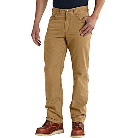 Men's Rugged Flex Rigby Hickory Straight Leg Pants