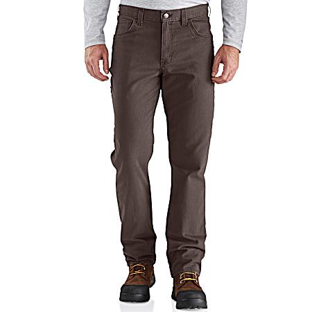 Men's Rugged Flex 5-Pocket Dark Coffee Work Pants