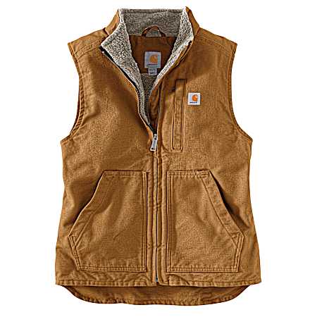 Women's Washed Duck Mock Neck Vest