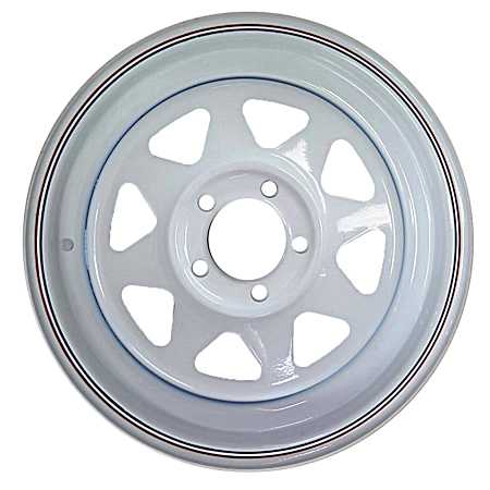 16x6.00 8/6.5 White 8Spk Wheel