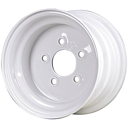 8 x 3.75 White Steel Trailer Wheel