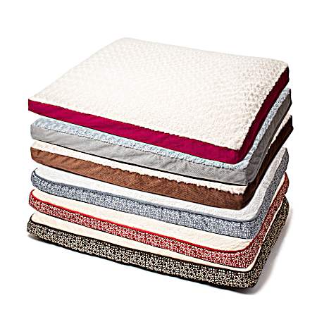 30 x 40 x 3 Gusseted Pillow Dog Bed - Assorted