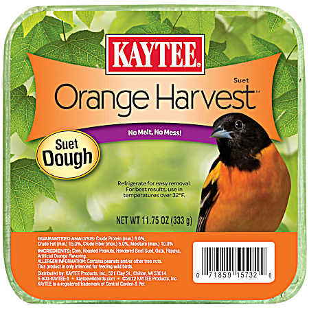 Orange Harvest Suet Dough Bird Feed 11.75 oz