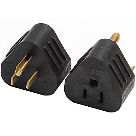 15A Male to 30A Female Black Triangle Black RV Adapter