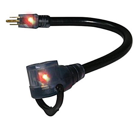 15A-125V Male to 30A-125V Female Outdoor Rated RV Adapter