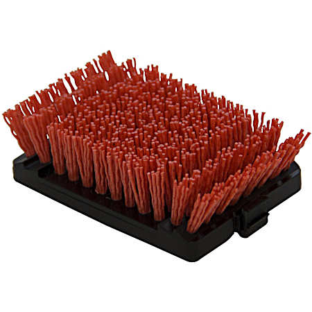 Red & Black Nylon Bristle Grill Brush Replacement Head