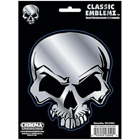 Classic Emblemz Mean Skull Decal