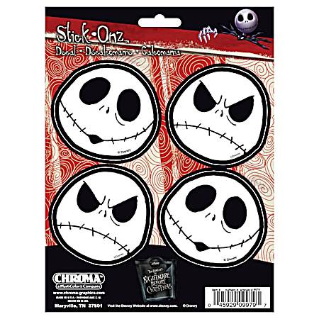 4 pc Disney Nightmare Before Christmas Jack Stick-Onz Decals