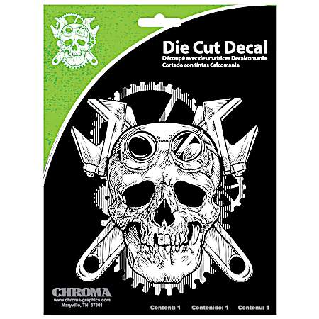Steampunk Skull Die-Cut Decal