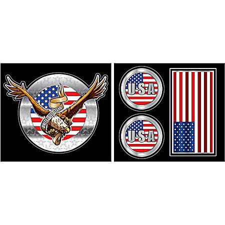 Patriotic Chrome Decal Kit