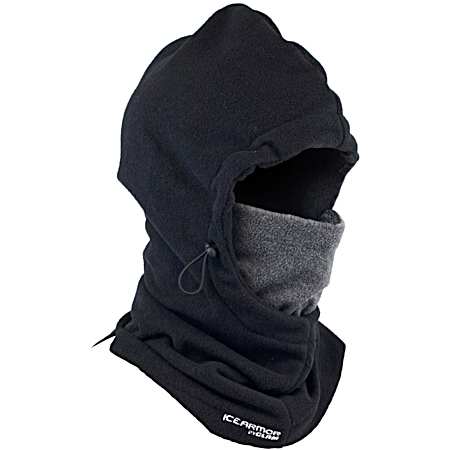 Adult Black/Gray Hoody Facemask