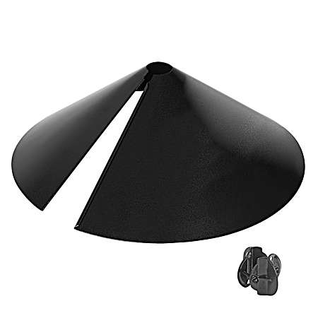 18 in Black Wrap Around Squirrel Baffle for Bird Feeders