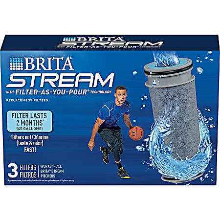 Stream Filter-As-You-Pour Pitcher Replacement Filter - 3 Pk.