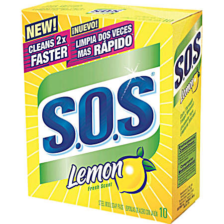 Lemon Fresh Scent Steel Wool Soap Pads -10 Pk.