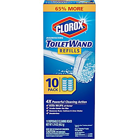 Disposable Toilet Cleaning Wand Refills - 10 pk