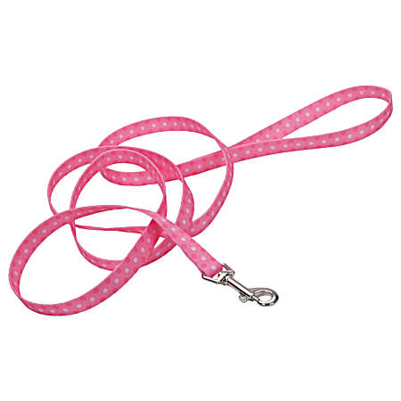 Styles Pink Dots 6 ft Nylon Training Pet Leash