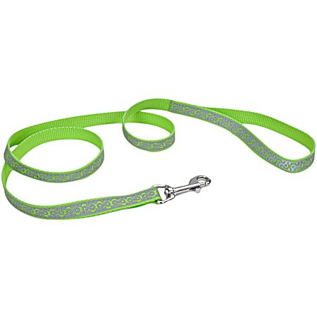 Lime Geometric Reflective Leash