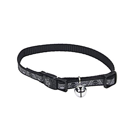 3/8 in x 8-12 in Skulls & Crossbones Reflective Adjustable Breakaway Cat Collar