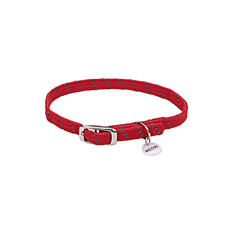 3/8 in x 10 in Reflective Safety Stretch Cat Collar w/ Reflective Charm