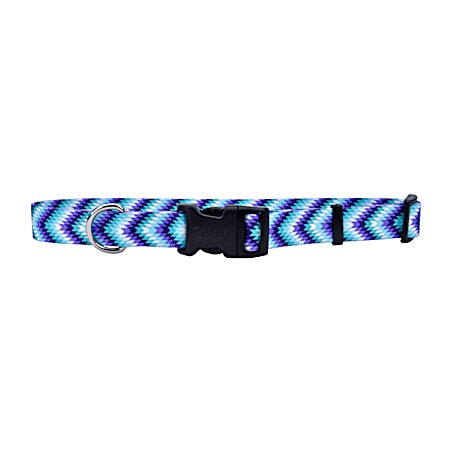 Styles Teal & Purple Diamonds Adjustable Nylon Dog Collar